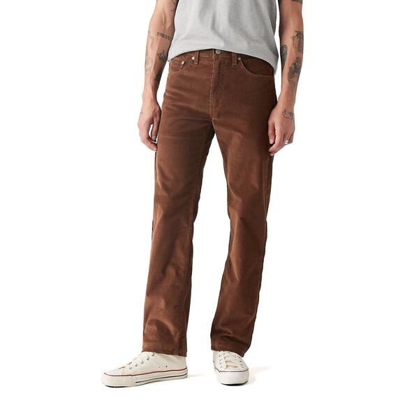 Levi's Men's 505 Regular Fit Straight Leg Corduroy Pants Teak Brown 34/34 - Picture 1 of 6